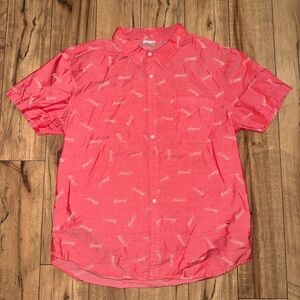 Red Budweiser button down
